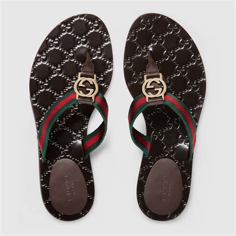 gucci web strap thong sandal|Gucci Livermore Outlet.